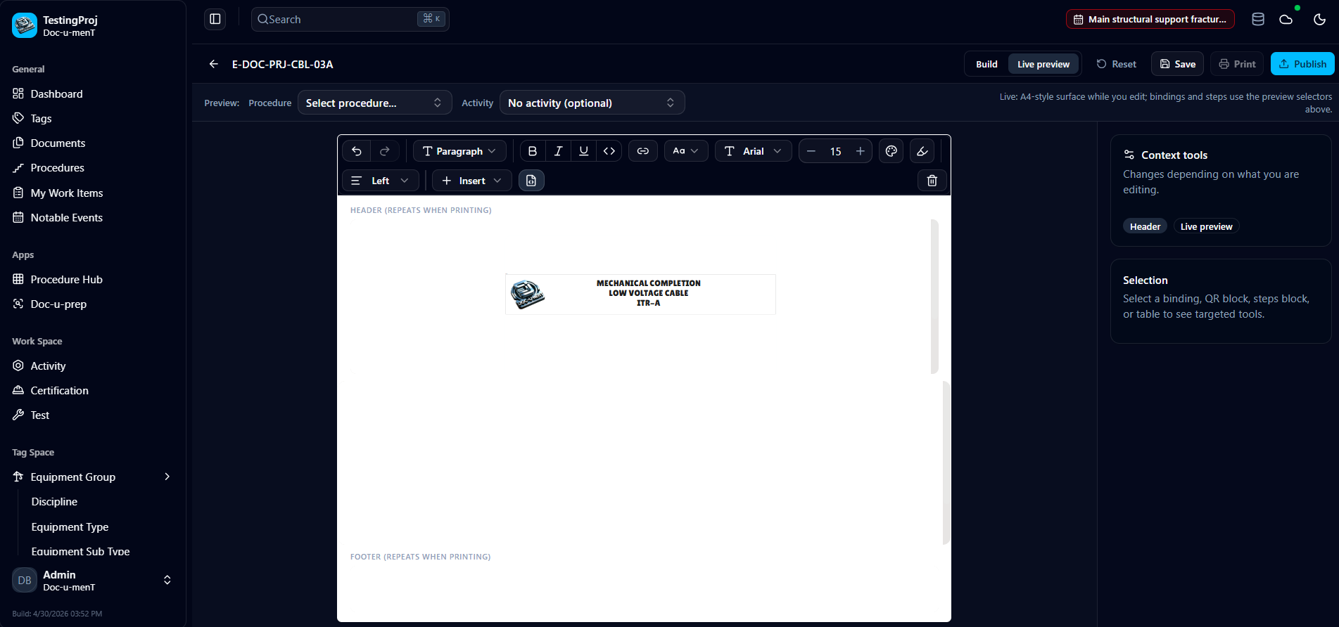 Doc-u-menT workflow screenshot